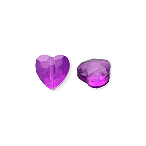 Fashion Facet kralen hart Purple