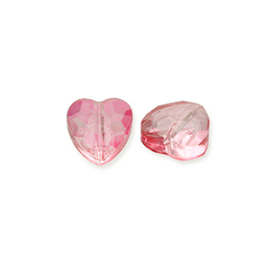 Fashion Facet kralen hart Pink