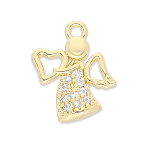 Brass TQ metaal bedels engel Gold-transparent