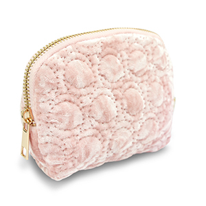 BY31&reg; Etui velvet met gestikte cirkels Light pink