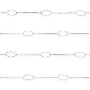 Roestvrij stalen (RVS) Stainless steel onderdelen jasseron ovaal Silver
