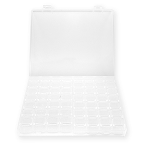 Sieraad opbergbox met 14x4 bakjes Transparent