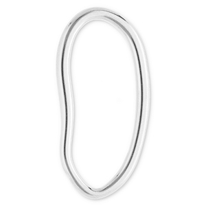 Roestvrij stalen (RVS) Stainless steel onderdelen tussenstuk ovaal Silver