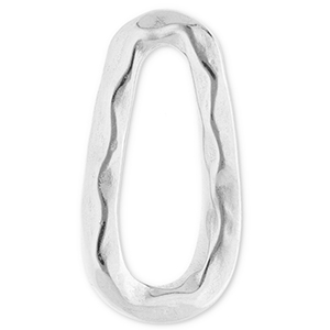 Roestvrij stalen (RVS) Stainless steel onderdelen tussenstuk ovaal Silver