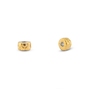 Roestvrij stalen (RVS) Stainless steel kralen rondellen Gold