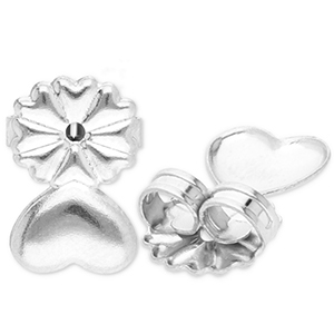 Roestvrij stalen (RVS) stainless steel onderdelen oorbellen stoppers Silver