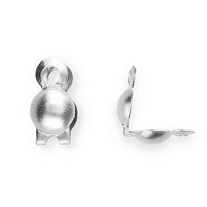 Roestvrij stalen (RVS) Stainless steel onderdelen kalotjes 3.2mm Silver