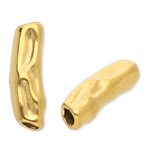 Roestvrij stalen (RVS) stainless steel kralen tube Gold