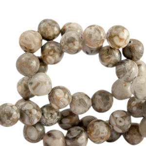 Natuursteen kralen marmer 8mm Taupe greige