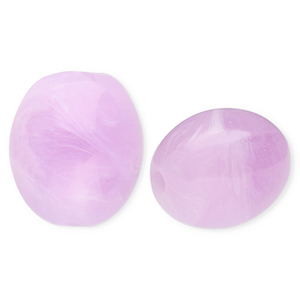 Acryl kralen ovaal Lavender purple-marble