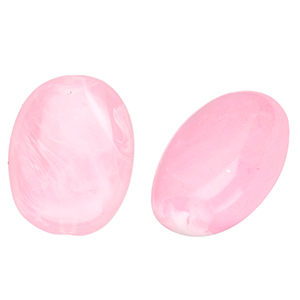 Acryl kralen ovaal Pink-marble