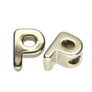 Letterkralen van acryl letter P Gold