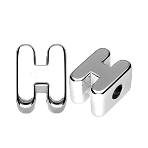 Letterkralen van acryl letter H Silver