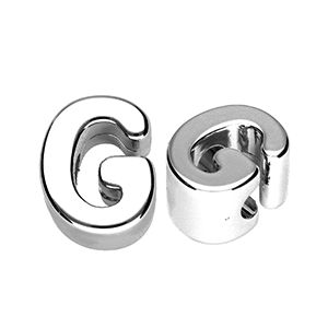 Letterkralen van acryl letter G Silver
