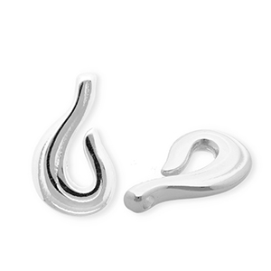 Bedels DQ&reg; metaal haak Antiek zilver (nikkelvrij)