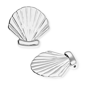 Bedels DQ&reg; metaal schelp Antiek zilver (nikkelvrij)