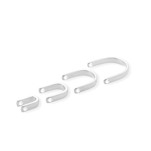 Bedels DQ&reg; metaal boog set van 4 Antiek zilver (nikkelvrij)