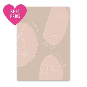 Sieraden kaartjes gezichten Light pink-rose