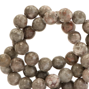 Natuursteen kralen calciet 8mm Fossil grey