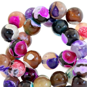 Natuursteen kralen agaat 8mm Multicolour