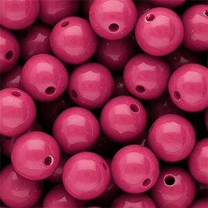12 mm DQ acryl kralen shiny Rose violet 17-2624 TCX