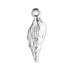 Bedels metaal schelp Silver
