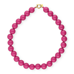 BY31&reg; 16mm acryl kralenkettingen shiny Rose violet 17-2624 TCX-gold