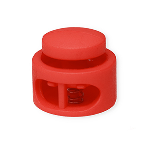 Gekleurde onderdelen koordstopper rond Red