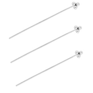 BY31&reg; Roestvrij stalen (RVS) Stainless steel onderdelen nietstiften met bollen 35mm Silver