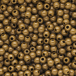 4 mm DQ acryl kralen shiny Wood thrush brown 17-1129 TCX