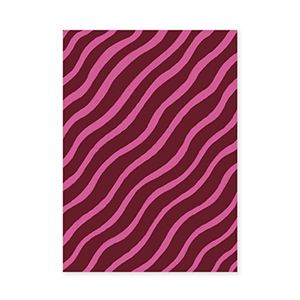 BY31&reg; Sieraden kaartjes zwierige lijnen Bordeaux red-fuchsia