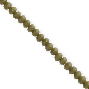 Top Facet kralen 6x4 mm disc Army green