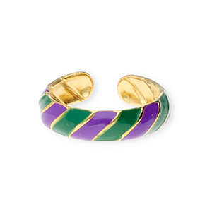 Roestvrij stalen (RVS) Stainless steel ringen Gold-purple-green