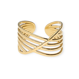 Roestvrij stalen (RVS) Stainless steel ringen Gold