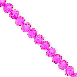 Top Facet kralen 8x6mm disc Fuchsia pink