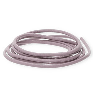 DQ leer rond 2mm Vintage pink