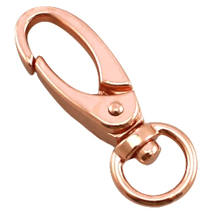 Onderdelen DQ metaal sleutelhanger 46mm Ros&eacute; goud 