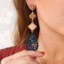 Maak schitterende oorbellen in winterse kleuren met deze facet hangers