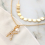 Nieuwe trendy metalen initial bedels met strass & sieradenkaartjes!