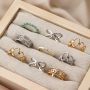 Prachtige stainless steel ringen om samen te combineren