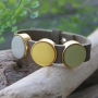 Laat je inspireren door de leukste designs Cuoio armbanden met cabochons van Polaris Elements en schuivers van DQ metaal